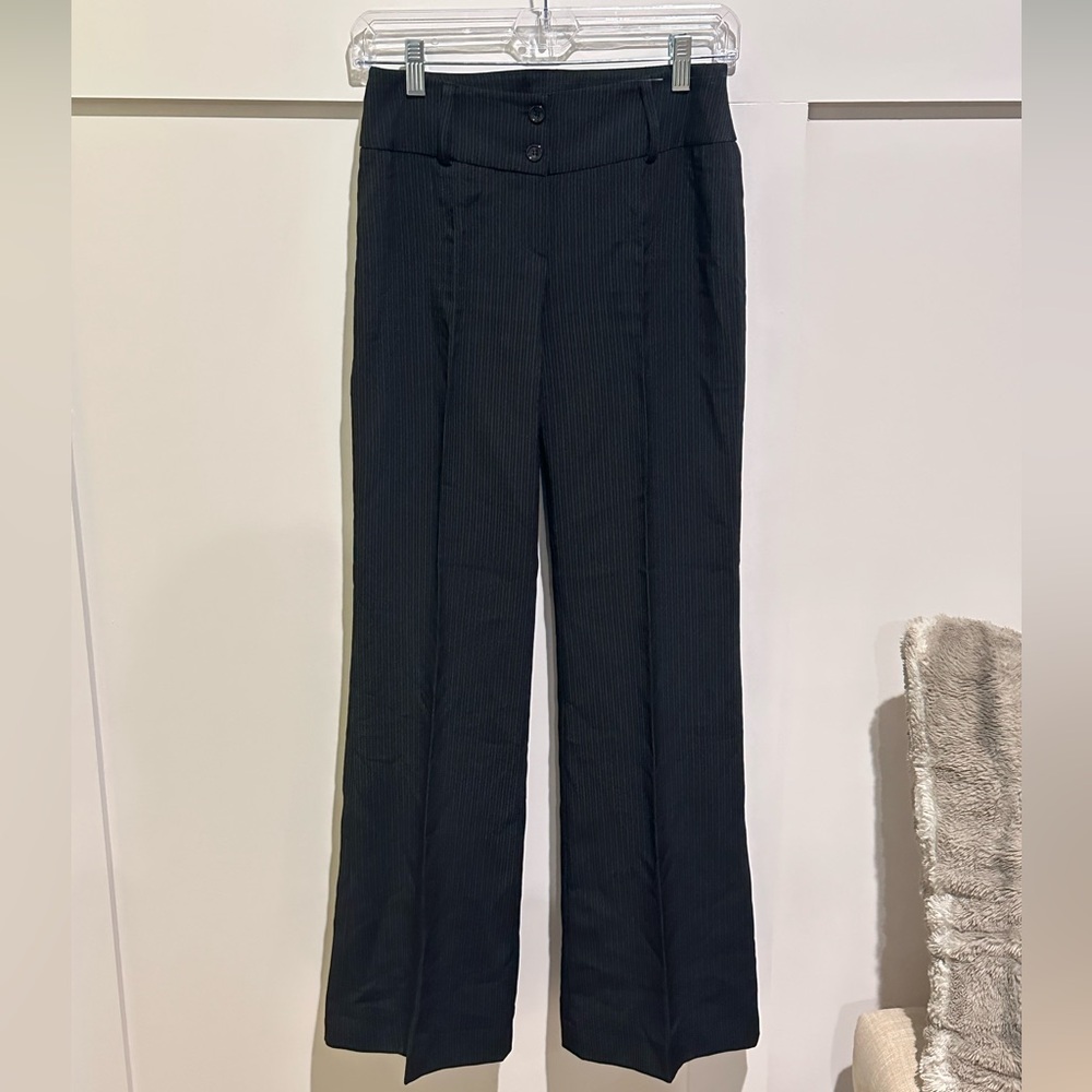 Black Pinstripe Women's Pants